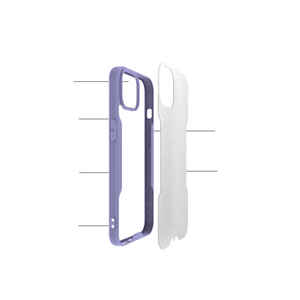 Étui de protection en silicone liquide magnétique Netzy Luxury Purple SAFA Parfe pour iPhone 13, modèle Promax - Product Image 3