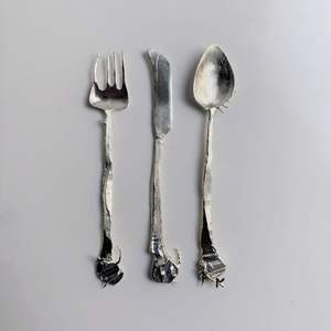 Juego de Cubiertos de Latón y Cobre de Grado Hotelero, Acabado Premium de Gran Peso, Material Duradero y Seguro para Alimentos - Product Image 5