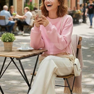 Ensemble deux pièces surdimensionné pour femmes, tenue décontractée élégante, ensemble deux pièces surdimensionné pour le quotidien et les week-ends - Product Image 5