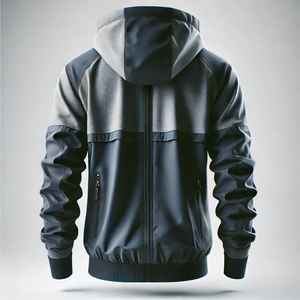 แจ็กเก็ตกันน้ำระบายอากาศได้ดีของผู้ชายเสื้อแจ็กเก็ตกันน้ำ100% โพลีเอสเตอร์ระบายอากาศได้กระดุมสองแถว - Product Image 2