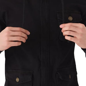 แจ็กเก็ตมีฮู้ดของผู้ชายเสื้อแจ็คเก็ตยีนส์มีฮู้ดสำหรับผู้ชายเครื่องแต่งกายลำลองแนวสตรีทเสื้อผ้าแฟชั่นผลิตในปากีสถาน - Product Image 3