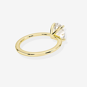 Anillo de Compromiso Petite Solitaire con Diamante Cultivado en Laboratorio con Corte Corazón, Anillo de Oro de 9k - Product Image 3
