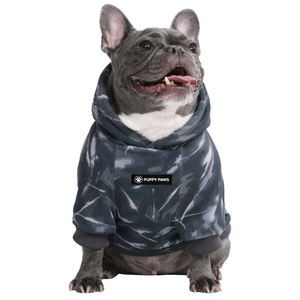 Concrete Wood Pattern Dog Hoodie Asphalt Camo Soft Fleece Pet Sweatshirt With Hood Cozy Warm Pullover Winter Wear Dogs - Product Image 1