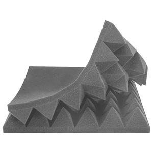 Panneau mural acoustique en bois MXYXE-001, motif pyramidal gris, 0,5 m x 0,5 m, 2 pouces d'épaisseur, insonorisation pour salon et entrepôt - Product Image 2
