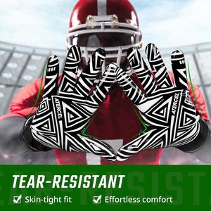 Récepteur personnalisé Gants de football américain collants Gants de football américain collégial flexibles à la mode Gants de sport Football - Product Image 5