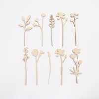 Support à fleurs en bois Delarchi FE02, style pastoral, mignon, naturel, poli, imitation antique vietnamienne, pour la décoration de la maison et du balcon