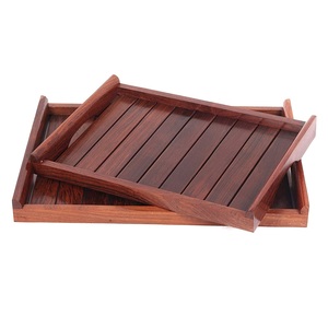 Gran oferta, artículos para bebidas, bandeja de madera para servir, venta al por mayor, bandeja de madera con mango para boda, fiesta y restaurante, bandeja para servir - Product Image 2