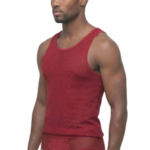 Camiseta sin mangas personalizada para hombre, de malla, corte ajustado, material de alta calidad, 260 g/m², transpirable, antipilling, para gimnasio, verano - Product Image 3