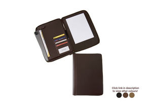Leather Padfolio A5 Chocolate Folder Organizer (29cm X 21cm X 2cm) Can Be <b>Personalised</b> LP5-0054 - Product Image 2