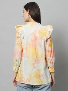 Top en coton pour femmes d'été Ethnic Wear Hand Tye Dye Top pour femmes filles Heavy Quality Pure Tie Dye Top For Girls - Product Image 6