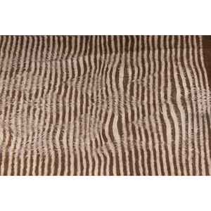 Alfombra Turca Vintage, Alfombra Pequeña de 2.5x4 pies, Alfombra de Lana Ikat Marrón y Blanca - Product Image 4