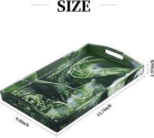 Bandeja de baño de resina marrón funcional con un diseño elegante perfecto para organizar productos de baño mientras agrega decoración a su espacio - Product Image 6