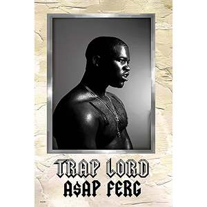ASAP Ferg Modern Art Deco <b>Poster</b> 'Trap Lord' Framed Wall Hanging Black Frame Birthday Decorative Paper Art - Product Image 2