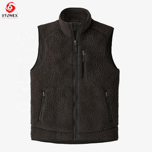 Polar Fleece Vest for <b>Men's</b> Outdoor Plain Zipper Sleeveless <b>Waistcoat</b> Custom Printing with Latest Design 2023. - Product Image 5