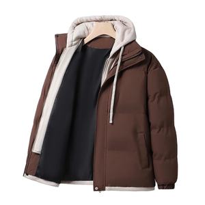 Doudounes Hommes Épais Chaud Veste D'hiver Hommes Coton Rembourré Coupe-Vent Parkas - Product Image 1