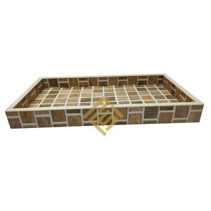 Bandeja de servicio de madera de alta calidad con diseño de cuerda Regalo de vacaciones de Navidad estándar superior para decoración del hogar Arte Último diseño - Product Image 2