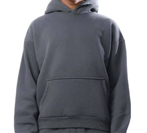 Conjunto de dos piezas con logotipo personalizado, sudaderas de alta calidad, sudaderas deportivas, ropa de calle de algodón para entrenamiento, chándal informal para hombre - Product Image 4