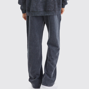 Pantalon de survêtement vintage personnalisé à taille haute pour hommes, lavé à l'acide, en coton, de haute qualité, nouveau design - Product Image 2