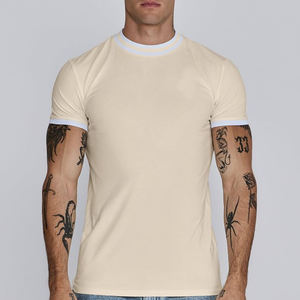 Personnalisé Votre Tri-blend Ringer T Shirt Hommes Mélange Ringspun Crewneck Ringer Soft T Shirt - Product Image 5