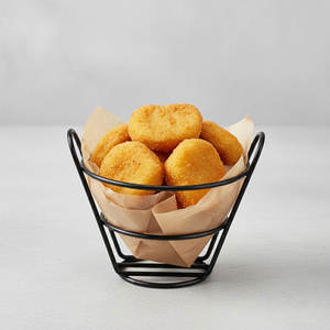 ตะกร้าเสิร์ฟเฟรนช์ฟรายส์และชิปส์ทรงกรวย ทันสมัย สีดำ ทำจากลวด พร้อมหูจับ - Product Image 5