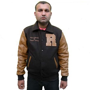 แจ็คเก็ตวิทยาลัย Varsity Letterman, แจ็คเก็ตเบสบอลโลโก้ที่กําหนดเอง, แจ็คเก็ตเครื่องบินทิ้งระเบิด - Product Image 1