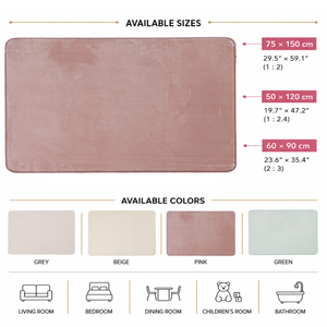 Tapis de salon rectangulaire en velours DarianA, couleur unie, pelucheux, antidérapant, moderne, épais, avec envers en caoutchouc touffeté - Product Image 4