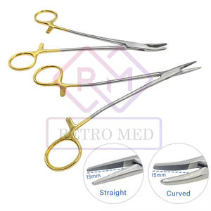 คีมจับเข็มทันตกรรม 18 ซม. เครื่องมือแพทย์สำหรับทันตกรรม เครื่องมือผ่าตัด คีมจัดฟันสีทอง ชุดเครื่องมือ - Product Image 6