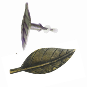 Tiradores de cajón de hoja de hierro fundido de latón antiguo, gran oferta, tirador para cocina, tocador, dormitorio, sala de estar, almacén al aire libre - Product Image 2