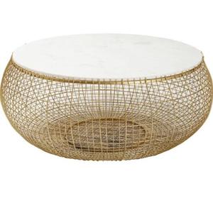 โต๊ะข้างทรงกลมหินอ่อนคุณภาพทนทานสำหรับโรงแรม ร้านอาหาร ร้านกาแฟ และตกแต่งคาเฟ่ ราคาประหยัด - Product Image 1