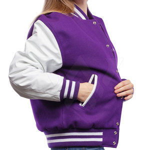 Venta al por mayor sobre el tamaño de las mujeres Letterman chaqueta nueva llegada precio barato mujeres Letterman chaqueta de moda - Product Image 3