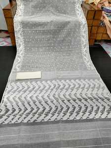 Gran oferta exclusiva Deshi Dhakai Jamdani Sharee tendencia para mujeres JAMDANI tela azul rojo verde dorado cielo azul de Bangladesh - Product Image 2