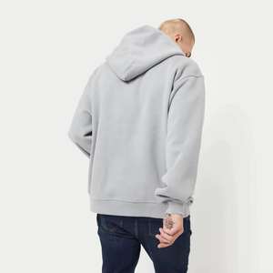 Sudadera con capucha de lana mezclada de algodón de talla grande para hombre, Jersey extragrande con logotipo bordado, sudadera básica con capucha - Product Image 2