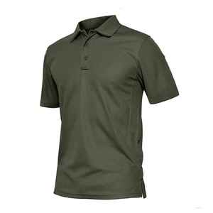 <b>Men's</b> 100% Cotton Textured Knit Short Sleeve for <b>Shirt</b> <b>Green</b> with Solid Pattern Breathable Anti-Wrinkle Outdoor Custom Size - Product Image 1