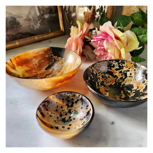 Bol en corne de luxe fabriqué à la main de qualité supérieure, ustensiles de cuisine exclusifs et durables et exportés par Falah International - Product Image 2