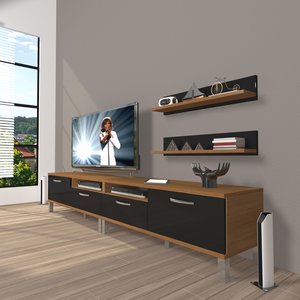 Decoraktiv Eko 240r Mdf cromato gamba unità TV Stand