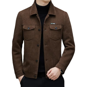 Vestes bomber pour hommes en gros, de haute qualité, vêtements de rue, toile respirante, manteau d'hiver décontracté, poche poitrine, devant à rabat - Product Image 1