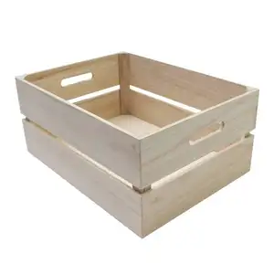 Good Price - wooden Kitchen Organiser storage- Wooden Box Crate Finished Wooden Fruits from vietnam Supplier