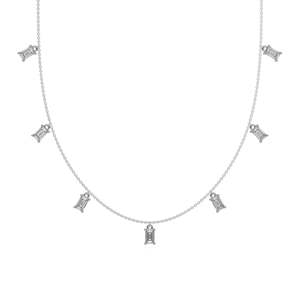 Collier luxueux avec sept émeraudes de 2,80 carats, diamant de laboratoire, pendentif, bijoux fins de qualité supérieure pour mariage, fête et mode élégante de créateur - Product Image 2