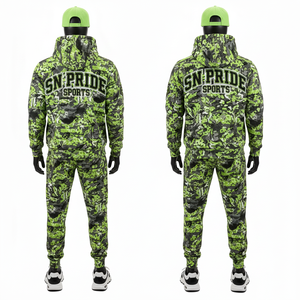 Ensemble de survêtement décontracté à capuche sur mesure, coupe régulière, unisexe, respirant, 100% coton, broderie, nouveau design - Product Image 4