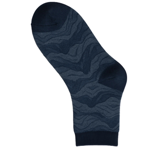 Chaussettes habillées rayées pour hommes, grande taille, en coton peigné de haute qualité, chaussettes mi-mollet, respirantes et décontractées pour hommes - Product Image 3