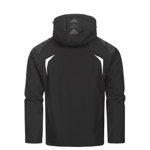 Vêtements de plein air en polyester pour hommes, veste respirante Softshell, veste à capuche imperméable de haute qualité avec logo personnalisé - Product Image 2