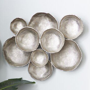 Credible Quality Multi Metal Plates <strong>Modernist</strong> <strong>Home</strong> Burst Metallic Wall Art Gold Party Wedding Wall Art Accent Hand Made