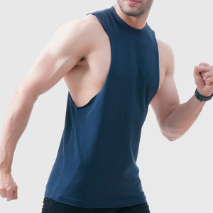 Sports polyester Men Muscle <b>Singlet</b> Sleeveless Travel Vest Gym men's Tank Top Bodybuilding Fitness <b>Running</b> Custom Logo Tank Top - Product Image 2