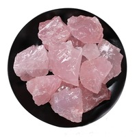 Lampe de sel rose naturelle brute sculptée de 100g, motif floral, pour la guérison, le Reiki, l'art et la collection