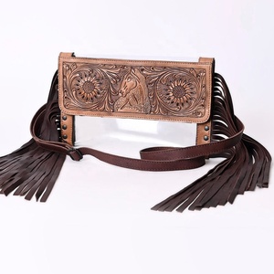 กระเป๋าสะพายข้างหนังวัวโบฮีเมียนสไตล์ตะวันตกดีไซน์ทันสมัยมีซิปปิดสำหรับฤดูใบไม้ร่วง - Product Image 3