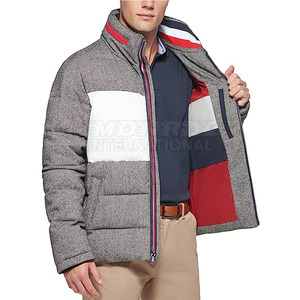 Veste d'hiver matelassée pour homme, imperméable, pour usage extérieur, vente en gros, logo personnalisé, 100% polyester, veste matelassée pour homme - Product Image 5