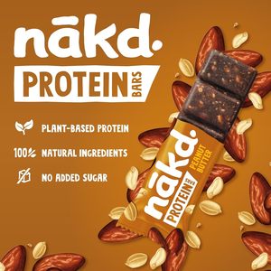 Nakd' Peanut Butter Protein <b>Bar</b> - Vegan - Gluten Free - Healthy <b>Snack</b>, 45g (Pack of 16 <b>bars</b>) - Product Image 2