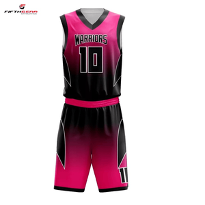 Nuevos conjuntos de camisetas de baloncesto de malla bordada con estampado de sublimación personalizado de verano transpirable - Product Image 1