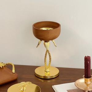 Rustic Wooden Bowl with Long Stand Unique Artisan Design for Tabletop Decoration or Special Gift Use Handcrafted From India - Product Image 6