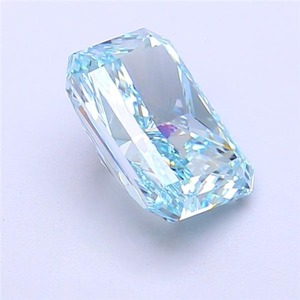 Diamante Cultivado en Laboratorio, Corte Radiante, 2.01ct, Verde Azulado Intenso, VVS1 - Product Image 1